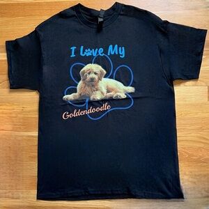 Black 'I Love My Goldendoodle' T-Shirt (L) NWOT